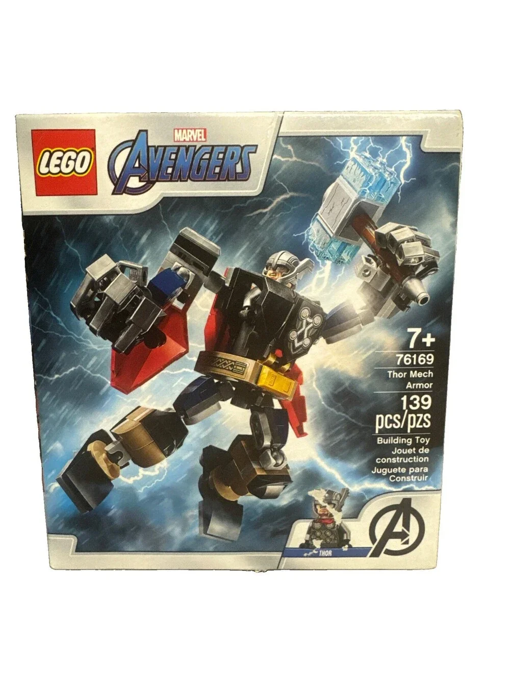 LEGO Super Heroes: Thor Mech Armor (76169) Avengers 139pc Box Set Hammer Mjolnir